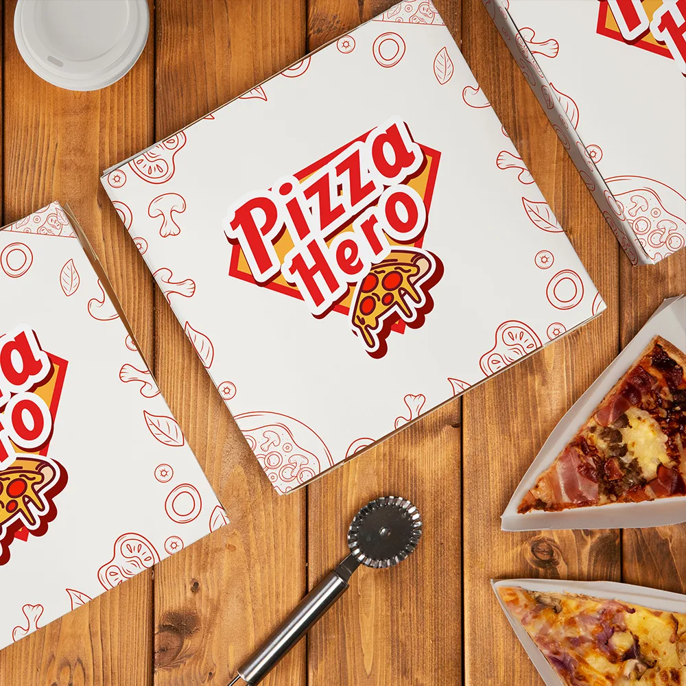 pizza hero 로고 디자인 2